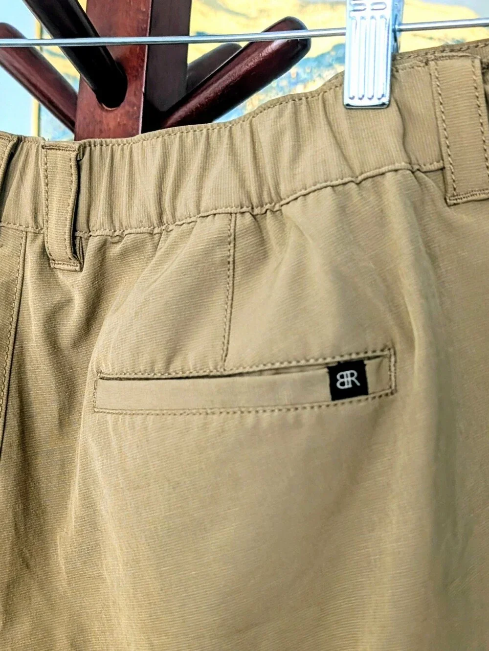 Banana Republic Men's Tan Flat-Front Shorts 34